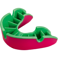 OPRO Mouthguard Junior Silver - Pink/Fl. Green